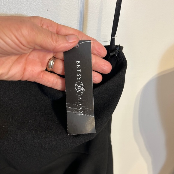 Black one shoulder cocktail dress NWT size 6 - Picture 11 of 12